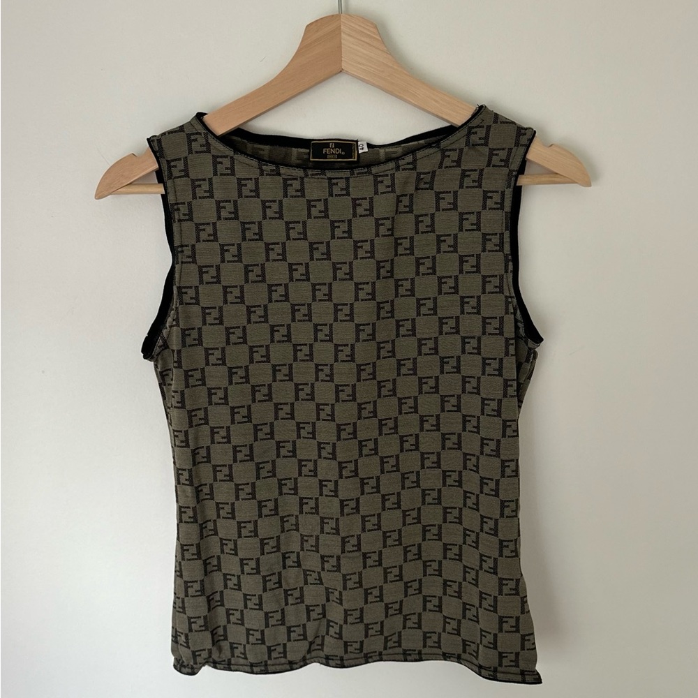 SOLD - Fendi Vintage Zucca Tank Top FF